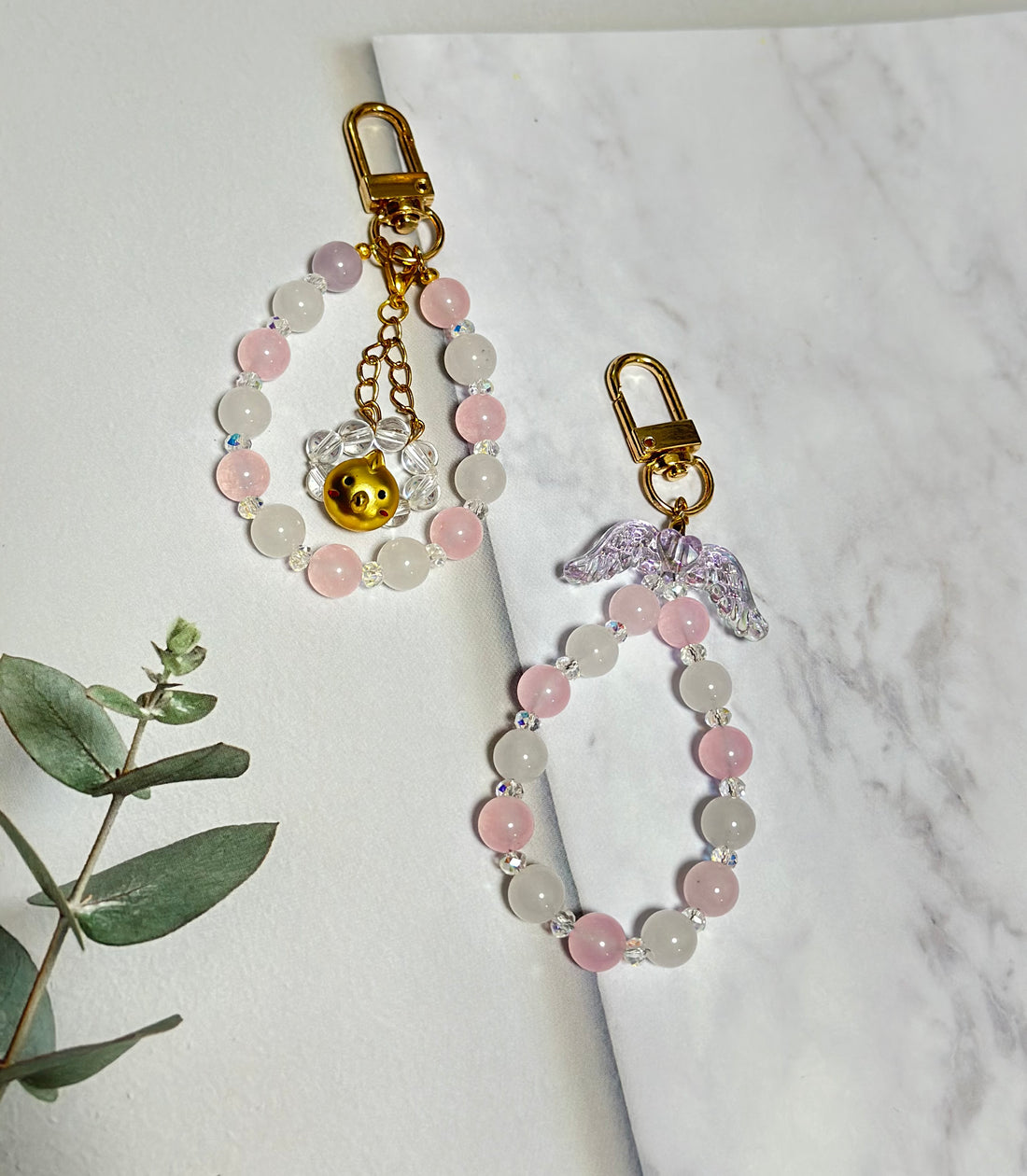 Zodiac charm Fairy wing keychain