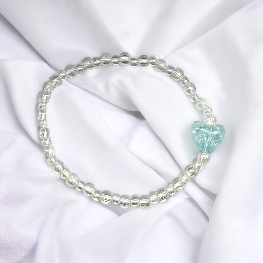 Acrylic Crystal Heart Beads Bracelet