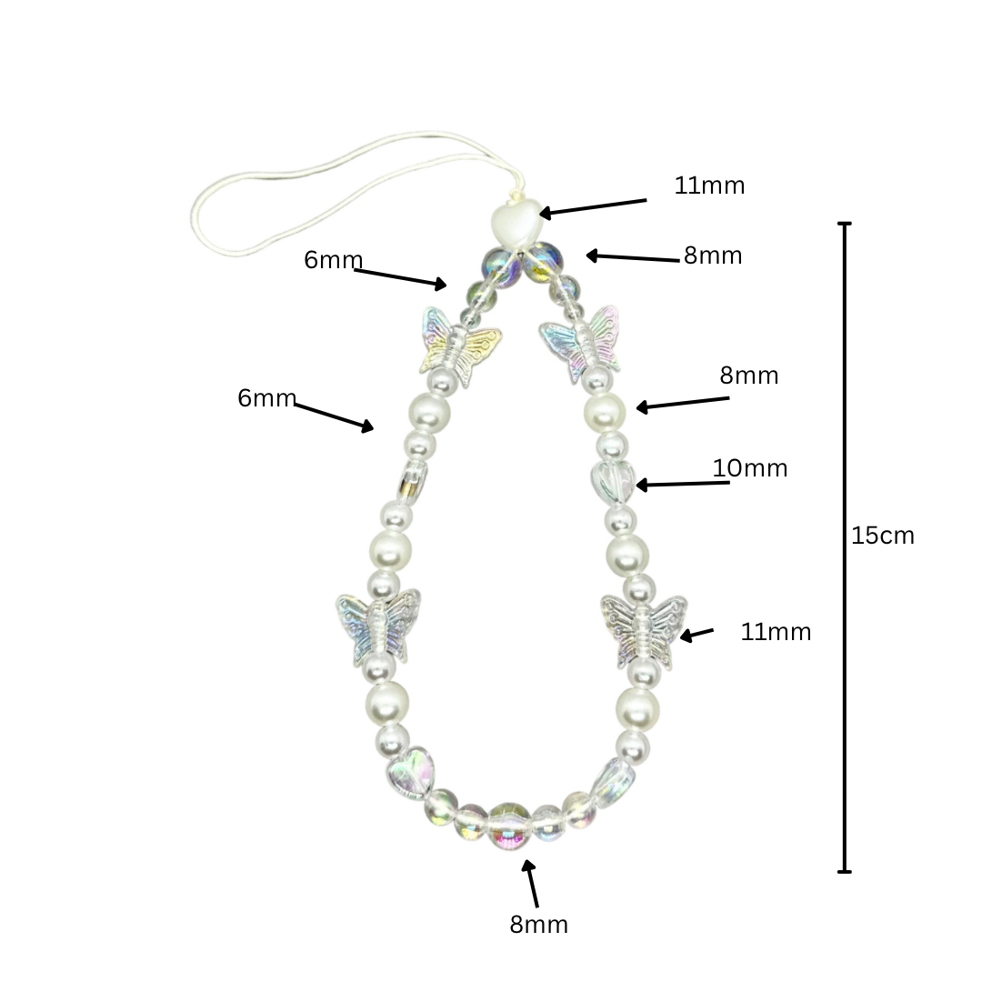 Crystal beads phone charm