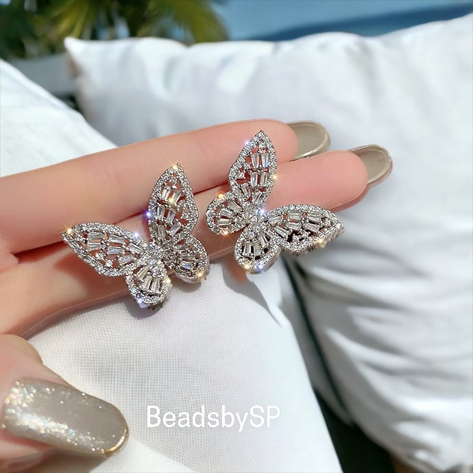 Sparkling Butterfly Earrings