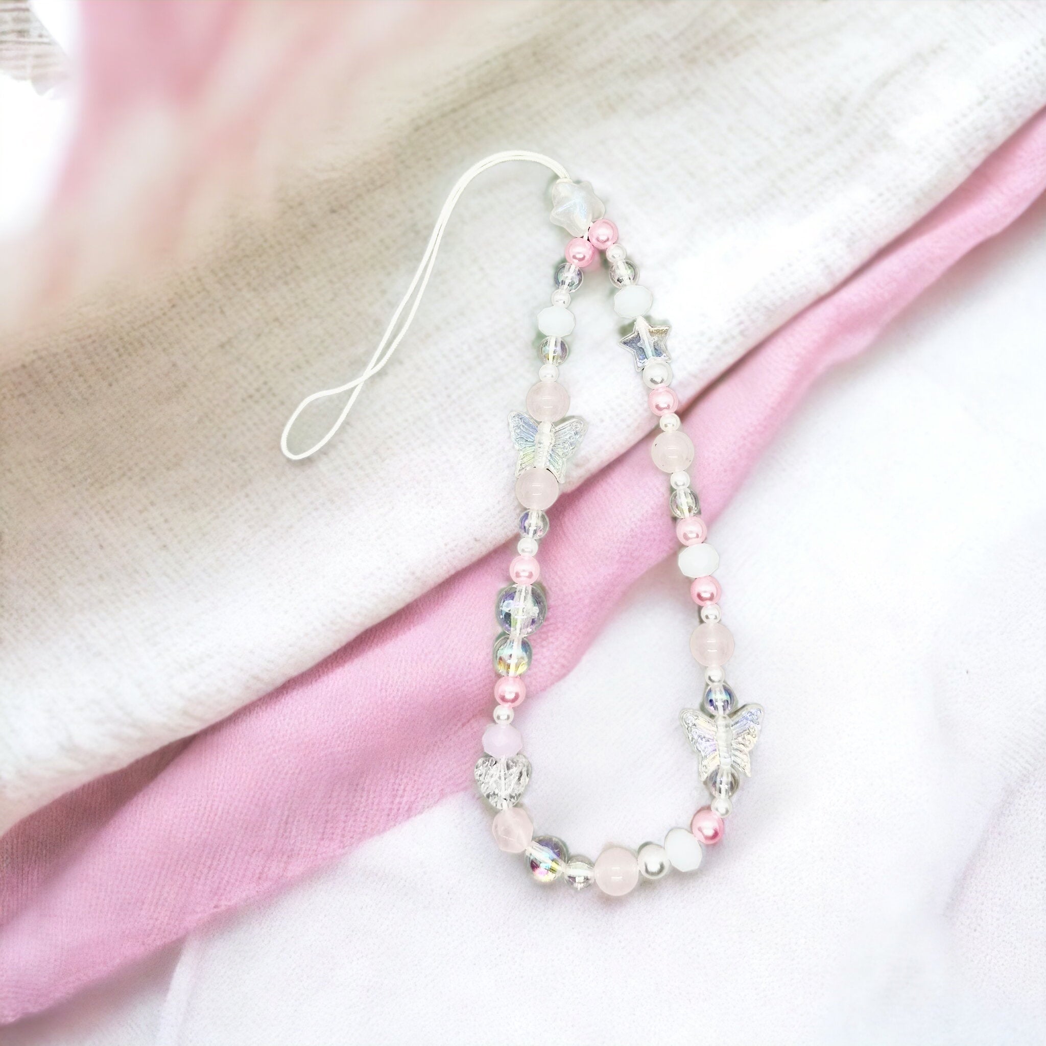 Crystal beads phone charm