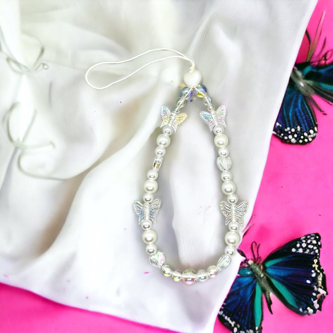 Crystal beads phone charm