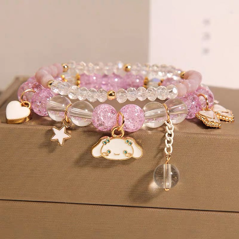 bracelet accessories, bracelet adjustable knot, bracelet aesthetic, bracelet amazon, bracelet and necklace set, bracelet and watch, bracelet app, bracelet apple watch band, Cinnamoroll Crystal Beads Bracelet