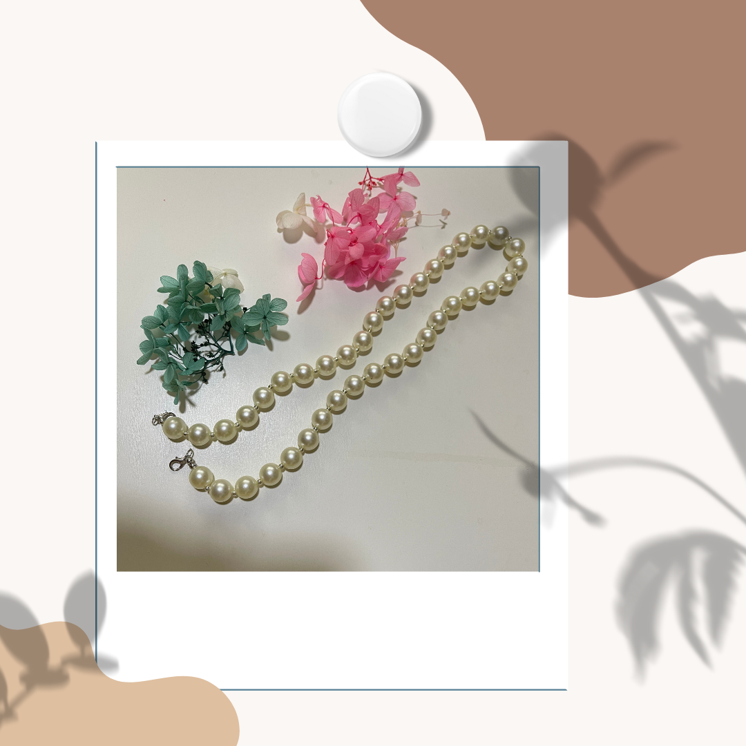 Pearl beads mask chain