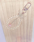 Clear Crystal Beaded Butterfly Keychain