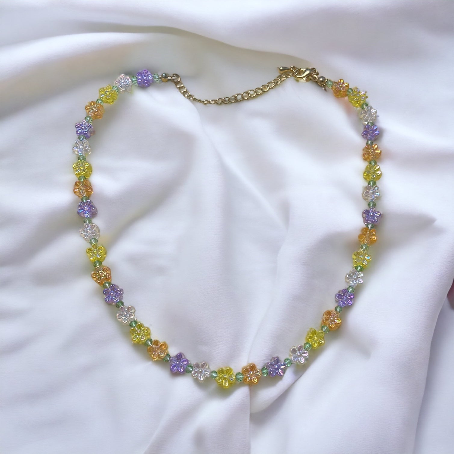 morili flower beaded necklace