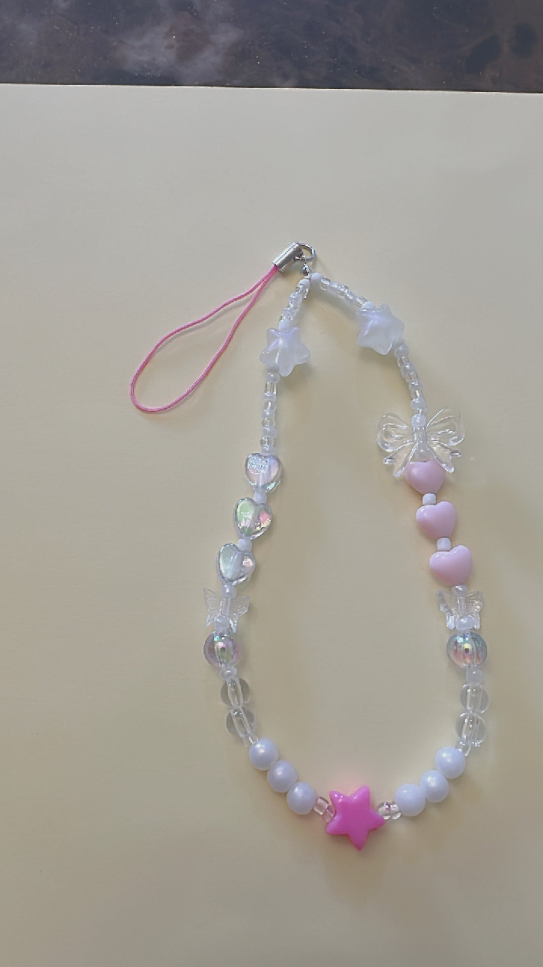 Crystal Beaded Phone Charm