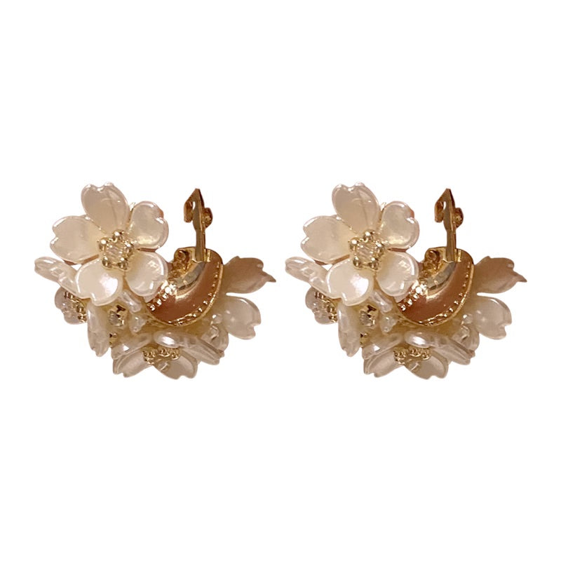 Elegant Flower Pearl Earrings