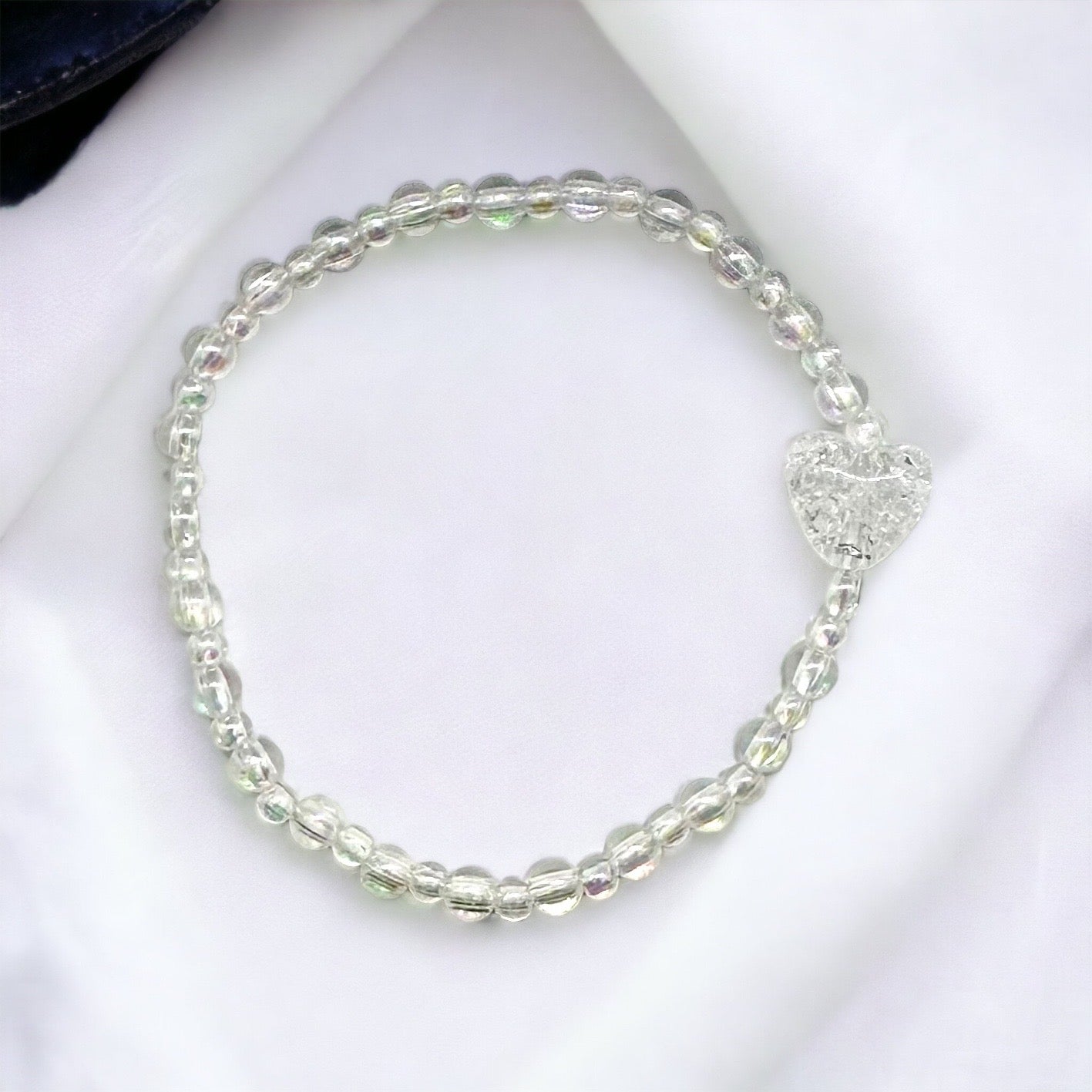 Acrylic Crystal Heart Beads Bracelet