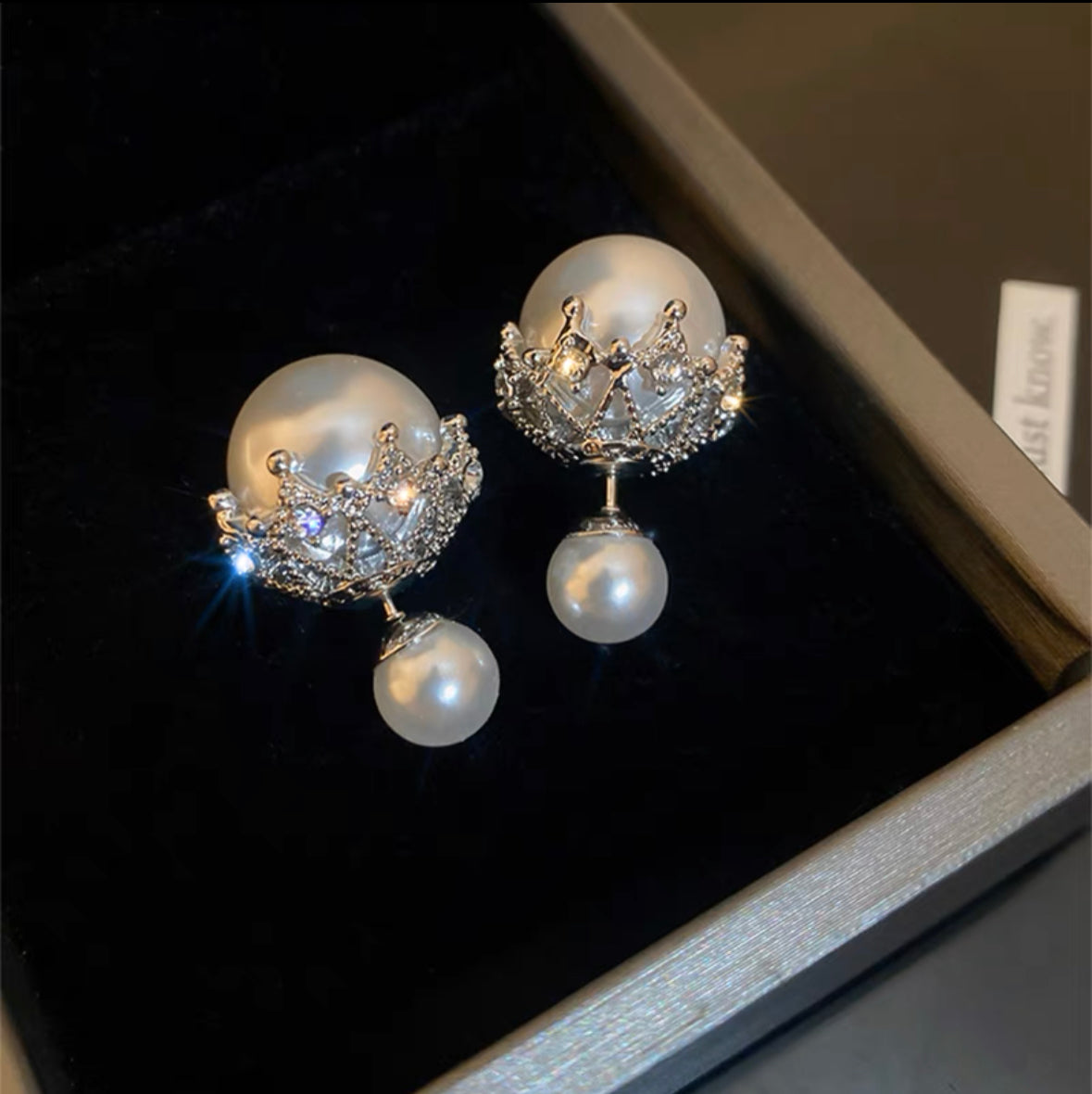 Fashion Pearl Earring Front-back pearl stud earring