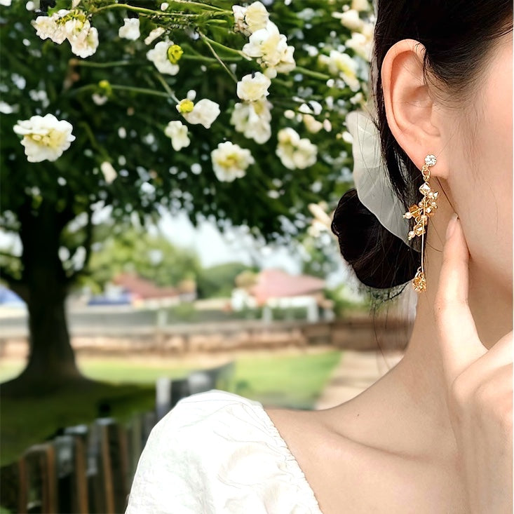 Flower Cloud Bling Bling Earrings