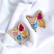 Butterfly Multi-crystal Colour Earrings