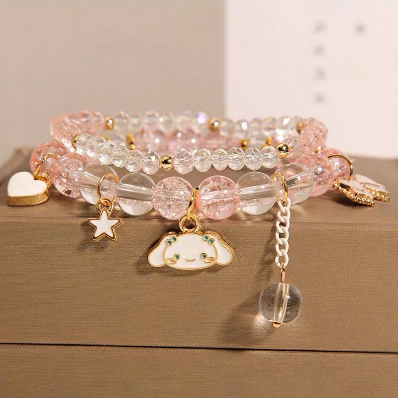 bracelet accessories, bracelet adjustable knot, bracelet aesthetic, bracelet amazon, bracelet and necklace set, bracelet and watch, bracelet app, bracelet apple watch band, Cinnamoroll Crystal Beads Bracelet