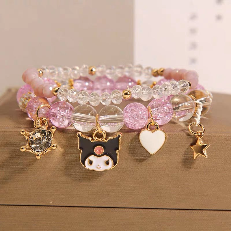 Crystal Beads Bracelet Kuromi Bracelet
