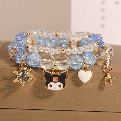 Crystal Beads Bracelet Kuromi Bracelet