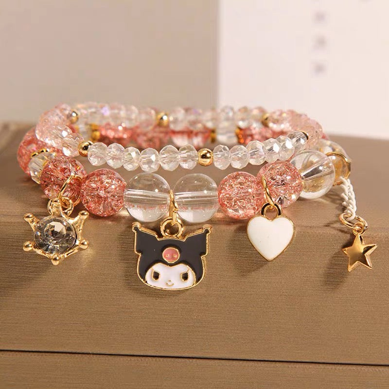 Crystal Beads Bracelet Kuromi Bracelet