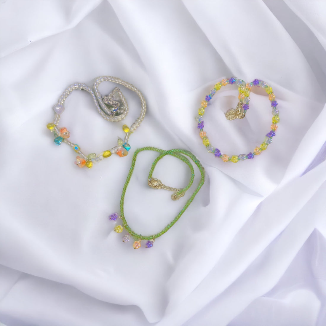 morili flower beaded necklace