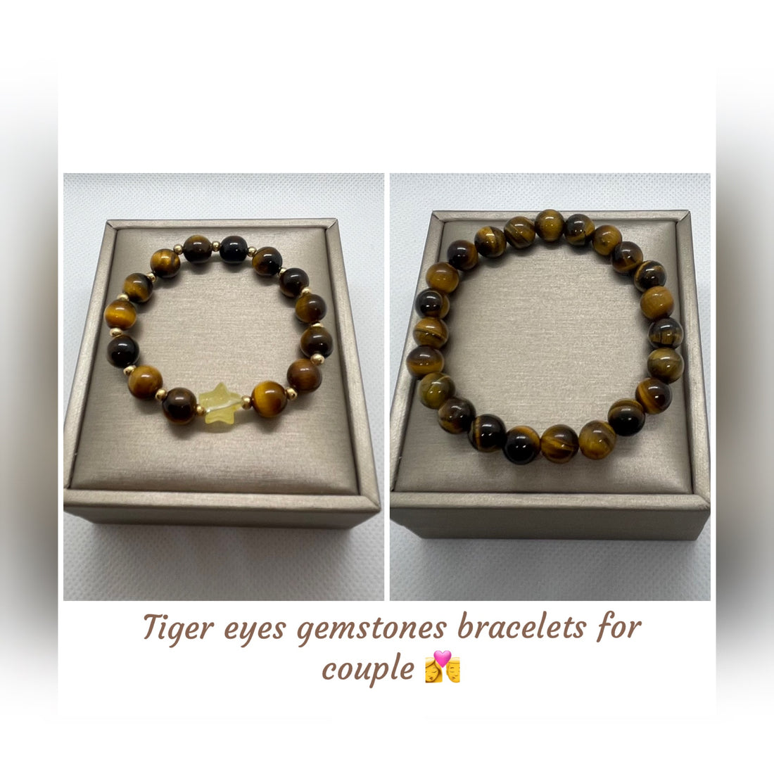 Natural Gemstones Bracelet, Tiger Eyes Bracelet, Couple Bracelet